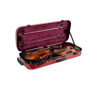 Crossrock CRF2020DVRD Étui en Fibre de Verre pour 2 violons avec Serrure TSA Rouge