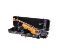 Valise rigide en polycarbone pour violon 4/4 | Finition noire mate, hygromètre intégré, pochette à musique, compartiment accessoires - Coque légère et résistante
