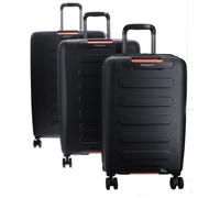 Valise rigide HEDGREN Grip Nest Set L noire - 4 roulettes silencieuses - cadenas à combinaison - 101L