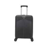 Valise Rigide POLARE1.2 MEZTELDER, Coque Ultra resistante 100% Polypropylene, Fermeture Zip Anti EFFRACTION Souflet d'extention Garantie 2ANS (POLARE1.2, Noir, 55X38X22CM).