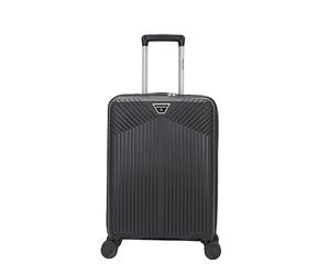 Valise Rigide POLARE1.2 MEZTELDER, Coque Ultra resistante 100% Polypropylene, Fermeture Zip Anti EFFRACTION Souflet d'extention Garantie 2ANS (POLARE1.2, Noir, 55X38X22CM).