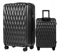 Valise Rigide XXL en Polycarbonate Wings Golden Eagle avec 4 Roues et Serrure TSA - Gris Foncé