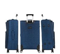 Valise Souple À Roulettes Valise Souple Tissu 4 Roues Valise Grande Taille XXL Valise Souple Grand Volume Valise Soute Grande Valise Avec Serrure À Combinaison Bleu