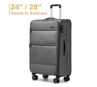 Valise souple légère 24"/28" - Valise extensible avec roulettes pivotantes, serrure TSA, format cabine, bagage cabine et bagage de soute pour voyages d'affaires, vacances et week-ends - Unisexe Valigi