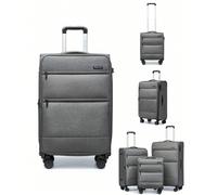 Valise souple lot 20/24/28 pouces, 3 pièces unisexe, extensible avec serrure TSA, roues 360°, poche avant ordinateur, bagage cabine et soute pour déplacements pro, w nd et vacances Valises souples