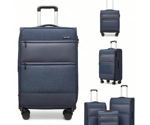 Valise souple lot 20/24/28 pouces, 3 pièces unisexe, extensible avec serrure TSA, roues 360°, poche avant ordinateur, bagage cabine et soute pour déplacements pro, w nd et vacances Valises souples