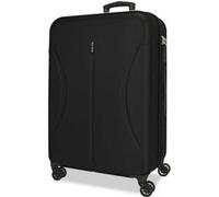 Joumma Roll Road Formentera Grande Valise Noir 52x75x27 cm Rigide ABS Cadenas à Combinaison Intégré 97L 4.3kg 4 Doubles Roues