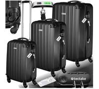 Valise - TECTAKE - Ensemble de 3 valises TALIA en plastique abs 75 x 50 x 30 cm - Noir