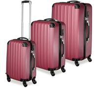 tectake® Set de Valises de Voyage 3 Tailles Valise Grande Taille, Cabine et Petite Valise Sacs de Voyage Valises Maternité ABS avec roulettes Pivotantes 360° Cadenas Poignée télescopique