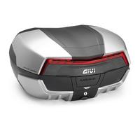 Valise Top Case GIVI Monokey V58 MAXIA 58 L Argent Aluminium Avec Réflecteurs