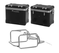 Valise Touratech Kit complet ZEGA Pro 45/45 - Support gris inclus - Anodisé noir