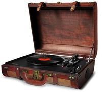 Valise tourne-disque Vinyle - Haut-parleurs Stéréo intégrés - 3 vitesses de lecture: 33/45/78