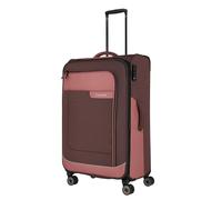 valise travelite 4 roues taille L coque souple en matériau recyclé, bagages série VIIA : trolley avec soufflet extensible + protection des bords, 77 cm, 91 - 103 litres