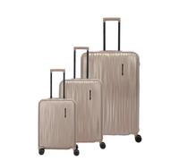Travelite Set de valises Barbara Novelty – 3 pièces, 4 roulettes, soufflet d'extension – Beige