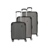 travelite Set de valises à 4 roulettes, avec Serrure TSA + pli d'extension (sauf Taille S), série de Bagages City : Valise Trolley Robuste à Coque Dure avec Surface résistante aux Rayures