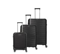 Travelite Mooby 4 roulettes Set de valises 3 pièces avec soufflet d'extension noir