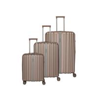 Travelite Valise à roulettes Paros 4 roues L/M/S Marron