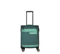 Travelite Valise 4 roues VIIA – coque souple recyclée, conforme IATA, 55 cm 34 L Vert
