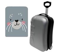 Valise Trolley 20" Cabine avec Housse de Protection Cutie Cat, Multicolore, Valise Trolley 20" avec Housse de Protection