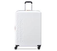 Valise Trolley Delsey Paris x United Colors of Benetton - 76 cm - Blanc - 4 Roulettes - Cadenas TSA