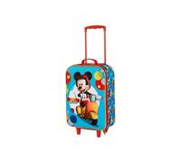 Karactermania Disney Mickey Mouse Scooter 3d Soft Trolley Bag Bleu