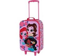 Valise Trolley Soft 3D - Disney Princesses Disney Flowers - Rose - Taille Unique Rose G