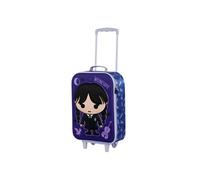 Valise Trolley Soft 3D - Mercredi Chibi - Lilas - Taille Unique