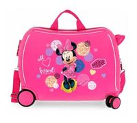 Valise trotteur - DISNEY - Minnie Heart - 38x50x20 cm - 4 roulettes - Rose