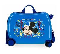 Valise trotteur enfant - Disney - Mickey Colour - Bleu - 50x38x20 cm - 34 L