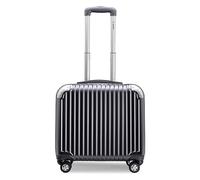 Valise Valises à roulettes 16 Pouces, Valise légère et à Bord Rigide, Petit Bagage à Main d'embarquement, Poussez et Tirez Librement Durable(Black)