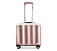 Valise Valises à roulettes 16 Pouces, Valise légère et à Bord Rigide, Petit Bagage à Main d'embarquement, Poussez et Tirez Librement Durable(Rose Gold)