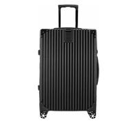 Valise Valises à roulettes avec Empreinte Digitale, Verrouillage par Mot de Passe, Bagage Portable USB, Alimentation de Secours, Bagage à Main Pratique Équipement de Voyage(Black,45 * 27 * 68CM)