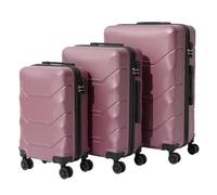 Jet LAG - Lot de 3 Valises Londres - Coque Rigide ABS avec Verrouillage Intégré - Roues Pivotantes À 360° - Poignée de Traction - Capacités 36L 65L 103L - Compartiment Zippé