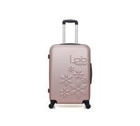 - valise weekend abs eleonor 4 roues 65 cm - rose dore