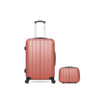 Valise weekend et vanity - BLUESTAR - NAPOLI - Lot de 2 - Coque rigide - 4 roulettes silencieuses