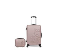 Valise weekend et vanity ELEONOR - rose - LPB LUGGAGE 65x41x26cm