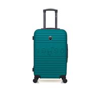 gentleman farmer - valise weekend abs fred-a 4 roues 60 cm - bleu paon bleu paon