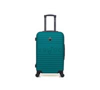gentleman farmer - valise weekend abs fred-a 4 roues 60 cm - bleu paon bleu paon