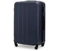 Jeu de valises WINGS HARRIER S/M/L - ABS rigide - 4 roulettes à 360° - serrure à combinaison - Bagages de voyage légers à roulettes, Bleu, L, Mallette