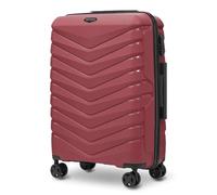 WINGS PHOENIX Set de valises S M L - Polypropylène rigide - 4 roulettes à 360° - serrures à combinaison - Valise de voyage légère et spacieuse à roulettes, Rouge, M, Mallette