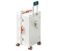 Valises à Coque Semi-Rigide Bagage à Main Valise de Voyage Taille Cabine | cadre en aluminium, à emporter, grand, petit, léger, sans fermeture éclair, avec 4 roues, avec porte-gobelet, avec USB