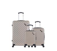 Valises - BLUESTAR - CITE - Lot de 3 - Coque rigide ABS - 4 roulettes - Gris foncé