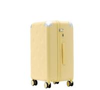 Valises Cabine à roulettes, Valise Rigide Extensible, légère et de Grande capacité, avec Double système de Verrouillage TSA(Yellow,24 inch)