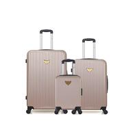 Valises - LPB LUGGAGE - AGATA - Lot de 3 - Rose - Coque rigide ABS - 4 roulettes 360°