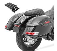 Valises rigides Delaware Chopper (Paire) 33 litres Noir + kit de Montage
