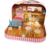 La maison de souris à emporter - Ellas Chambre de ballet | Kit de bricolage créatif dans une valise | Mini maison de poupée à emporter | À partir de 4 ans | Avec meubles, literie, décoration et