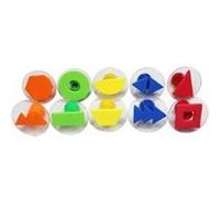 Valisette de 10 Tampons en Mousse avec Poignée - Diamètre 7,5cm - Thème Mes Formes Géométriques - Sodertex - L740001 Multicolore G