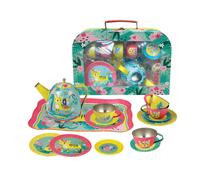 WDK PARTNER - A2502236 - Valisette avec dinette en métal Motif Tigres Tropical