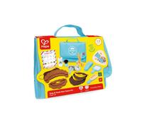 Hape Jeu d'imitation Kit du Petit Coiffeur – Outils réalistes – Jeu de rôle créatif