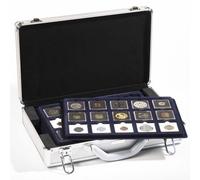 Valisette Numismatique Cargo L 6, Pour 90 Quadrum-Capsules-Carrées, 6 Plateaux Incl., Noir